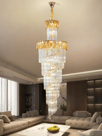 Gold Staircase Crystal Chandelier CL2508