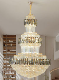 Gold Staircase Crystal Chandelier CL2509