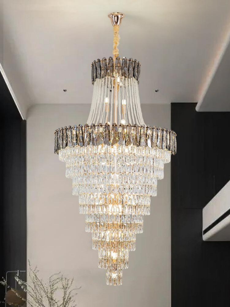 Gold Staircase Crystal Chandelier CL2510