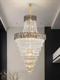 Gold Staircase Crystal Chandelier CL2510