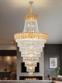 Gold Staircase Crystal Chandelier CL2510