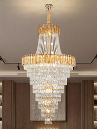 Gold Staircase Crystal Chandelier CL2510