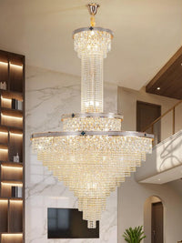 Gold Staircase Crystal Chandelier CL2513
