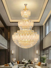 Gold Staircase Crystal Chandelier CL2514