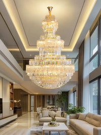 Gold Staircase Crystal Chandelier CL2514