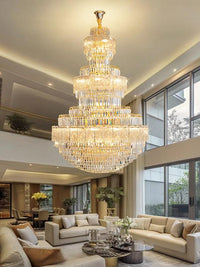 Gold Staircase Crystal Chandelier CL2514