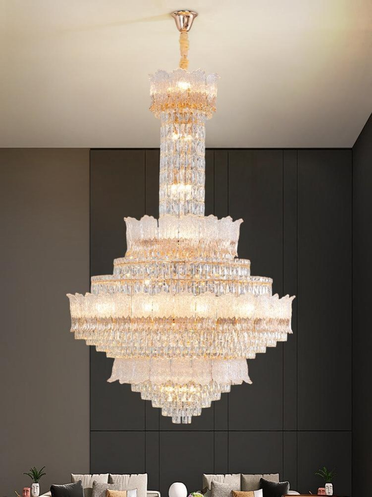 Gold Staircase Crystal Chandelier CL2515
