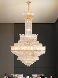Gold Staircase Crystal Chandelier CL2515