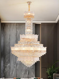 Gold Staircase Crystal Chandelier CL2515