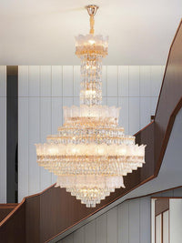 Gold Staircase Crystal Chandelier CL2515