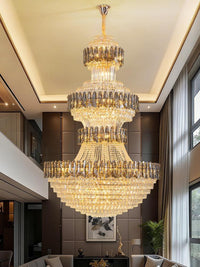 Gold Staircase Crystal Chandelier CL2516