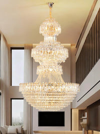 Gold Staircase Crystal Chandelier CL2516