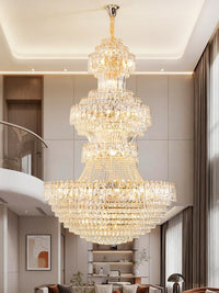 Gold Staircase Crystal Chandelier CL2516
