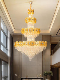 Gold Staircase Crystal Chandelier CL2524-1