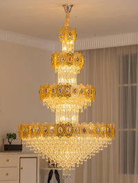 Gold Staircase Crystal Chandelier CL2524-1