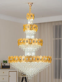 Gold Staircase Crystal Chandelier CL2524-1