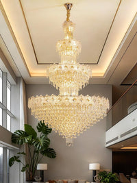 Gold Staircase Crystal Chandelier CL2524-2