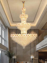 Gold Staircase Crystal Chandelier CL2524-2