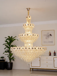 Gold Staircase Crystal Chandelier CL2524-2