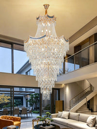 Gold Staircase Crystal Chandelier CL2529