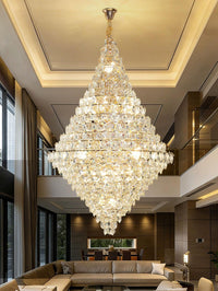 Gold Staircase Crystal Chandelier CL2601