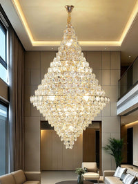 Gold Staircase Crystal Chandelier CL2601