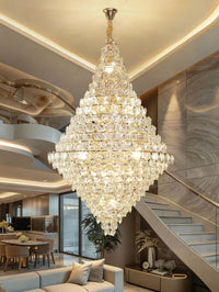 Gold Staircase Crystal Chandelier CL2601