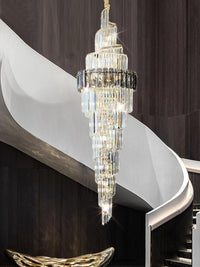 Gold Staircase Crystal Chandelier CL6006