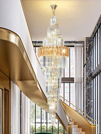 Gold Staircase Crystal Chandelier CL6006