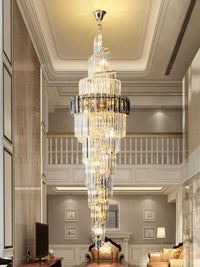 Gold Staircase Crystal Chandelier CL6006