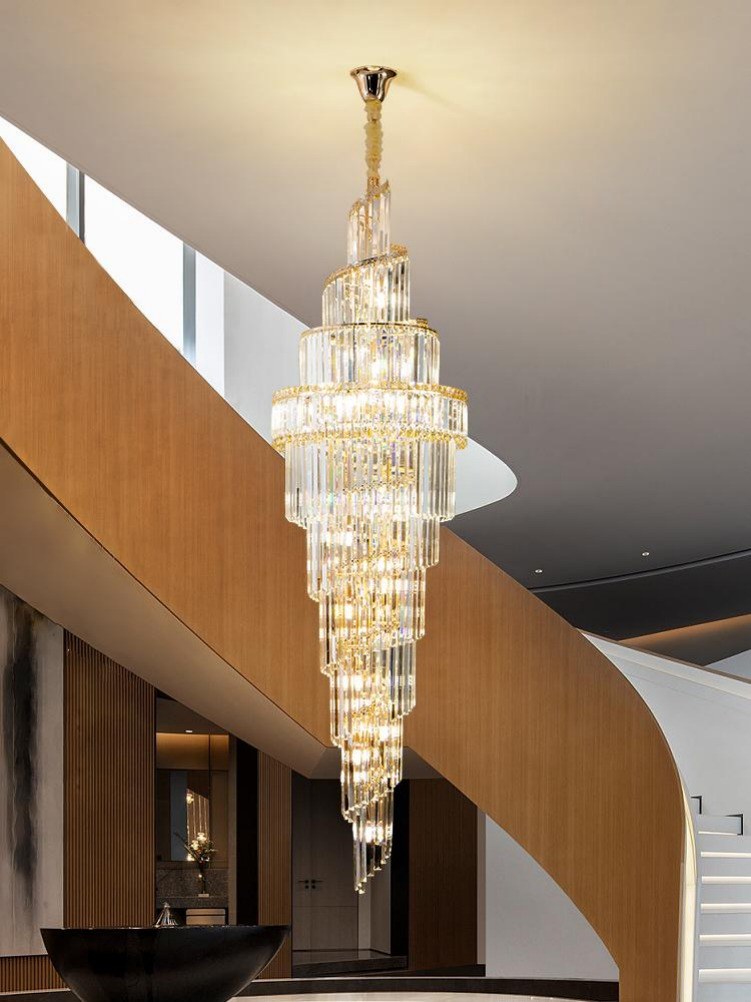 Gold Staircase Crystal Chandelier CL6007