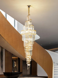 Gold Staircase Crystal Chandelier CL6007
