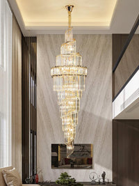 Gold Staircase Crystal Chandelier CL6007