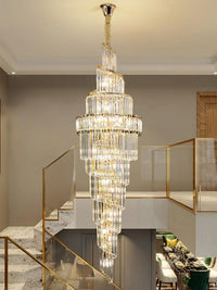 Gold Staircase Crystal Chandelier CL6007
