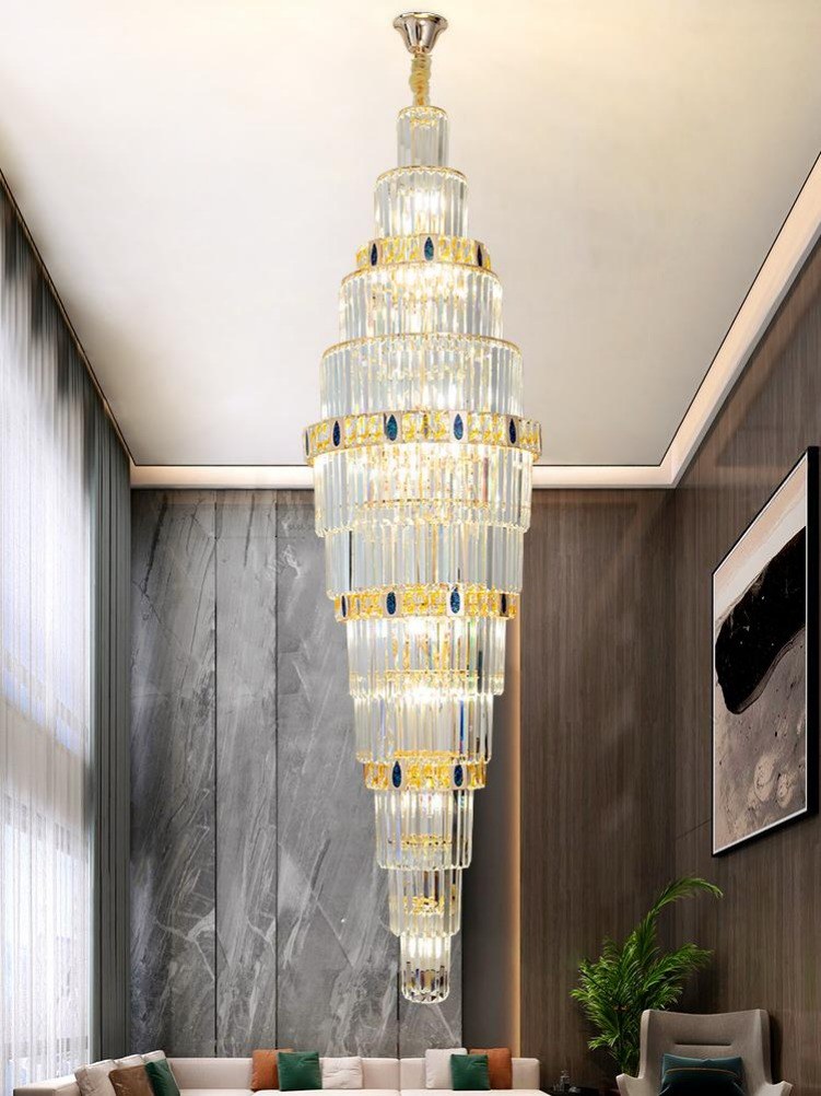 Gold Staircase Crystal Chandelier CL6008