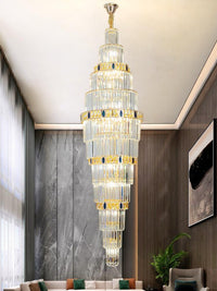 Gold Staircase Crystal Chandelier CL6008