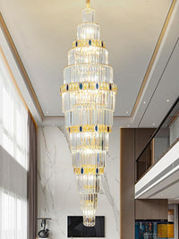 Gold Staircase Crystal Chandelier CL6008