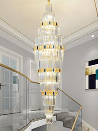 Gold Staircase Crystal Chandelier CL6008