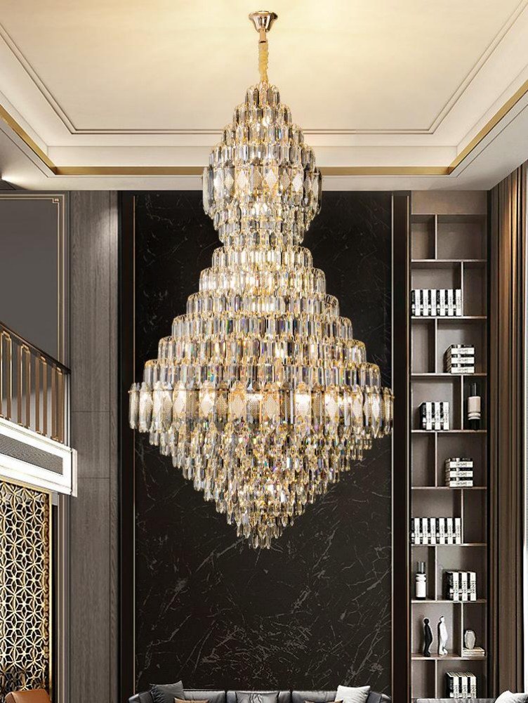 Gold Staircase Crystal Chandelier CL6666
