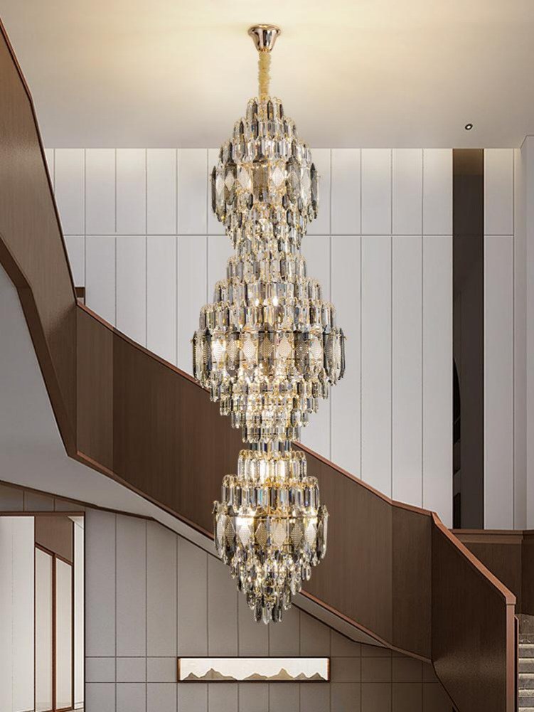 Gold Staircase Crystal Chandelier CL6667