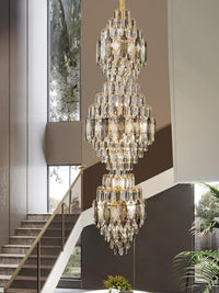 Gold Staircase Crystal Chandelier CL6667