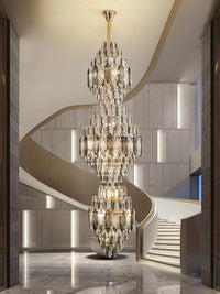 Gold Staircase Crystal Chandelier CL6667
