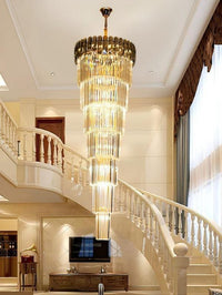 Gold Staircase Crystal Chandelier CL7128