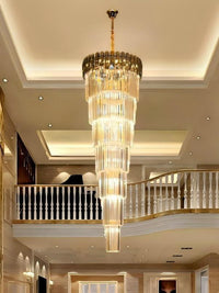 Gold Staircase Crystal Chandelier CL7128