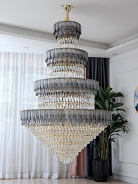 Gold Staircase Crystal Chandelier CL8008
