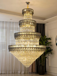 Gold Staircase Crystal Chandelier CL8008