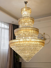 Gold Staircase Crystal Chandelier CL8008