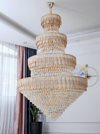 Gold Staircase Crystal Chandelier CL8008
