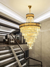 Gold Staircase Crystal Chandelier CL8166
