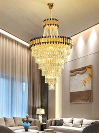 Gold Staircase Crystal Chandelier CL8166